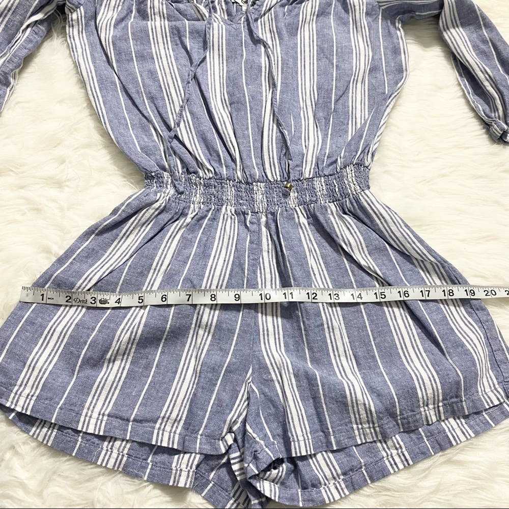 GBG Off The Shoulder Striped Romper - Picture 4 of 6